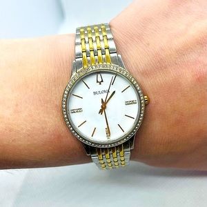 LIKE NEW || Bulova Women's Watch with Crystal Accents